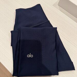 Alo Air-Lift Leggings, Navy Blue, Size Small